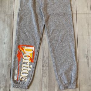 Doritos Gray ladies casual comfy lounge active sweat pants NWOT